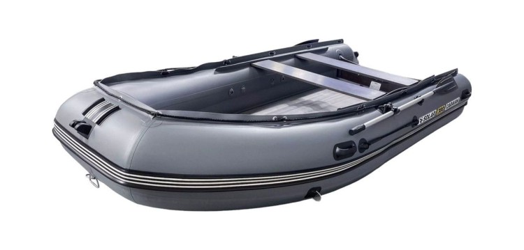 Надувная лодка ПВХ, SOLAR-380 К Caravan, серый, арт. SLR380k_car_grey,          Solar 