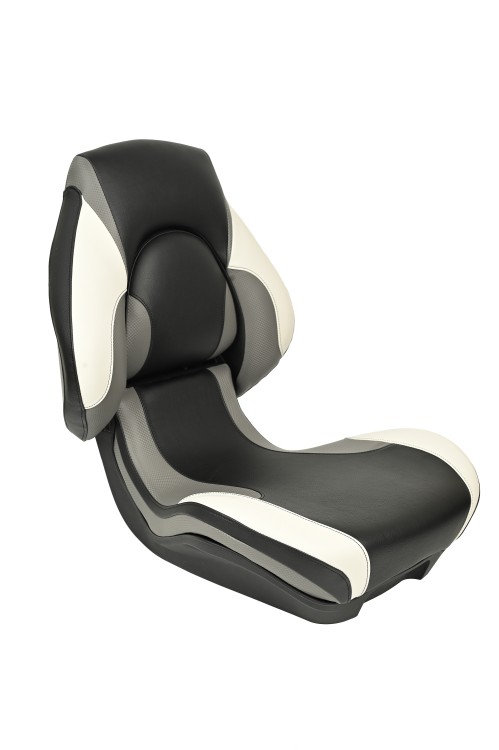 Судовое кресло для лодки  Sea-pro, чёрно-белое (аналог Attwood Centric X Tour), арт. sea-bw,          SEA-PRO 