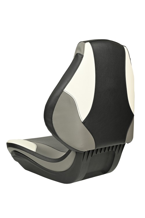 Судовое кресло для лодки  Sea-pro, чёрно-белое (аналог Attwood Centric X Tour), арт. sea-bw,          SEA-PRO 