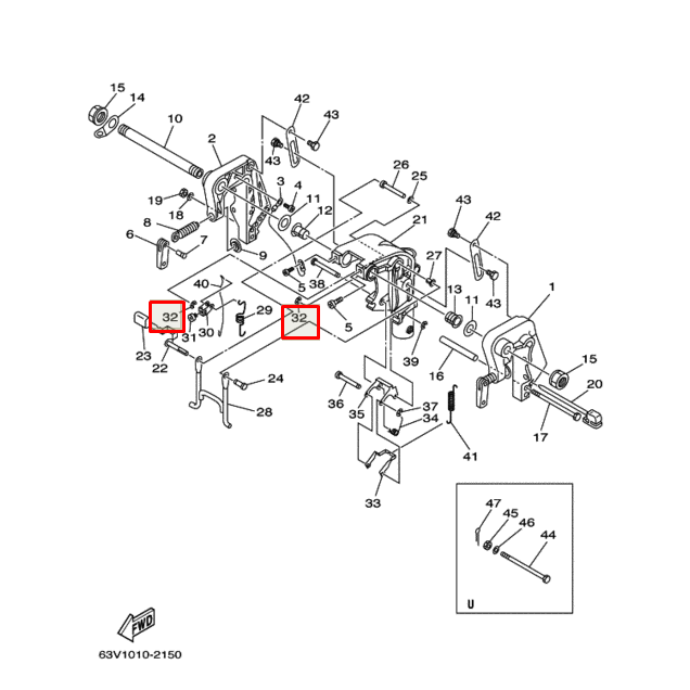 Кольцо стопорное Yamaha 2-250, F6-25 (99080-05600) (Yamaha), арт. 99080-05600,          YAMAHA 