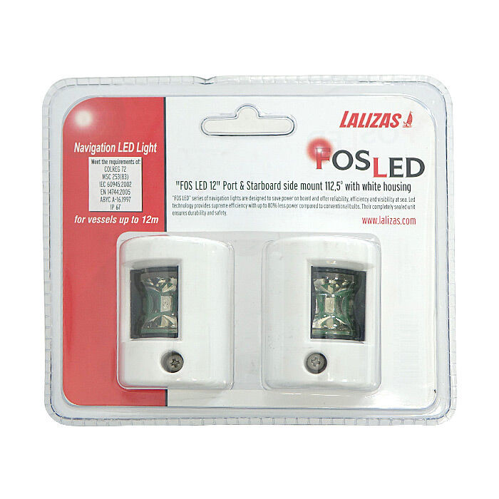 Огни ходовые светодиодные, белый корпус, комплект, арт. 71300,          Lalizas 