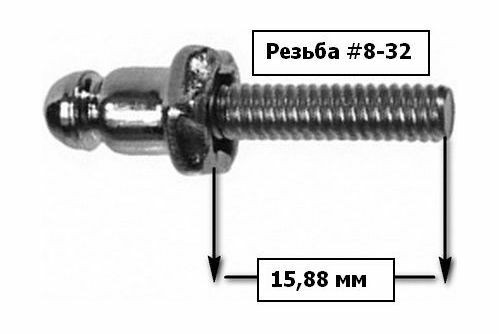 Ответная часть DOT для тентовой застежки с резьбой №8-32, никелированная латунь, упаковка 100 шт., арт. 90XB1636271Apack,          DOT  Ответная часть DOT для тентовой застежки с резьбой №8-32, никелированная латунь, упаковка 100 шт., арт. 90XB1636271Apack,          DOT