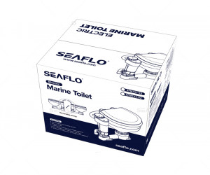 Унитаз судовой керамический с вертикальным насосом 12В (размер стандарт)