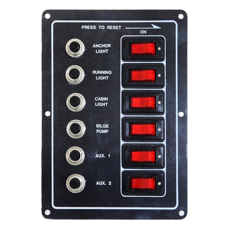 Панель выключателей с предохранителями, 6 клавиш, арт. 10006085,          TMC 