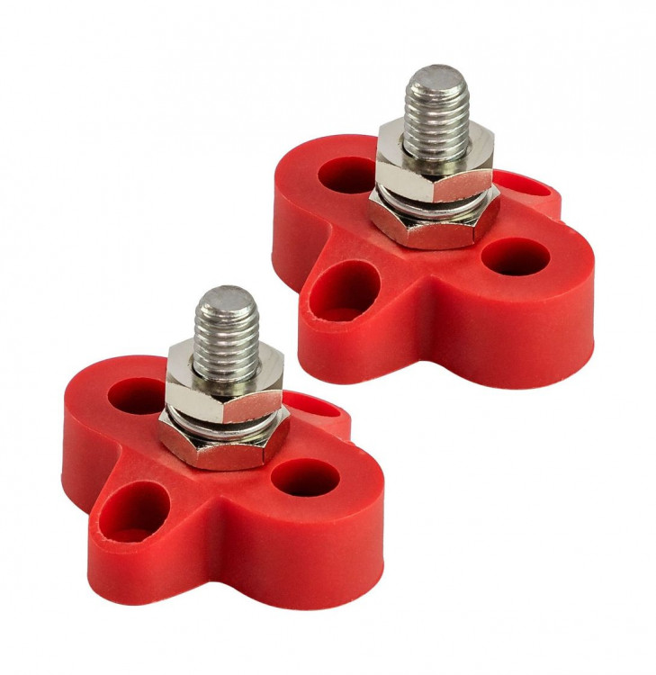 Клемма-штифт одинарная, M8, красная, арт. BF411RM8,          Yih Sean  Клемма-штифт одинарная, M8, красная, арт. BF411RM8,          Yih Sean