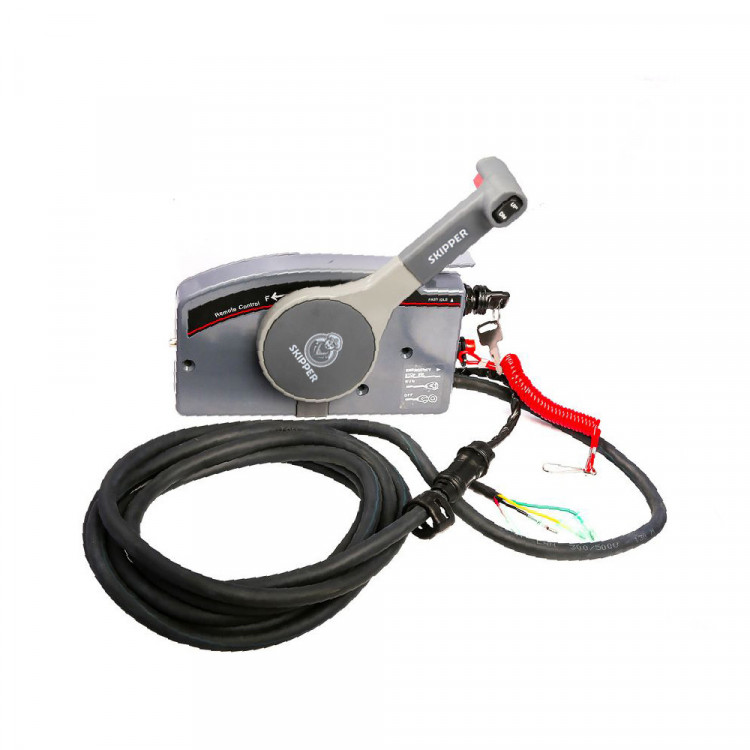 Пульт ДУ  для Yamaha 703, с кнопкой гидроподъема, фишка на 10 пинов, тянет газ, арт. SK703-48272-12-00-ts,          Skipper  Пульт ДУ  для Yamaha 703, с кнопкой гидроподъема, фишка на 10 пинов, тянет газ, арт. SK703-48272-12-00-ts,          Skipper