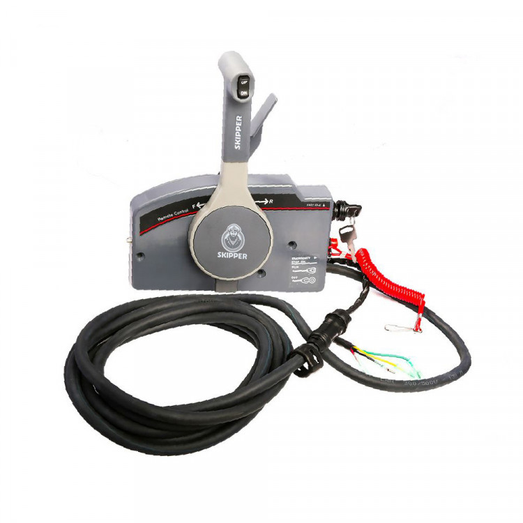 Пульт ДУ  для Yamaha 703, с кнопкой гидроподъема, фишка на 10 пинов, тянет газ, арт. SK703-48272-12-00-ts,          Skipper  Пульт ДУ  для Yamaha 703, с кнопкой гидроподъема, фишка на 10 пинов, тянет газ, арт. SK703-48272-12-00-ts,          Skipper