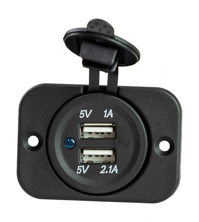 Разъем USB 5В 3.1А на панели, арт. AD2213,          AAA  Разъем USB 5В 3.1А на панели, арт. AD2213,          AAA