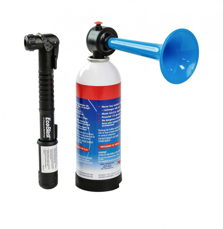 Горн туманный пневматический EcoBlast, стальной баллон, в комплекте с насосом, арт. BHP001,          EcoBlast 