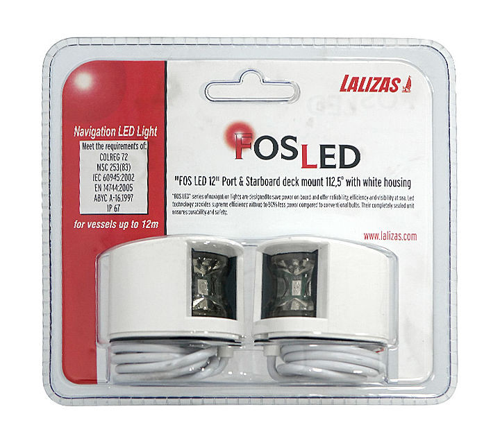 Огни ходовые светодиодные, белый корпус, комплект, арт. 71318,          Lalizas 