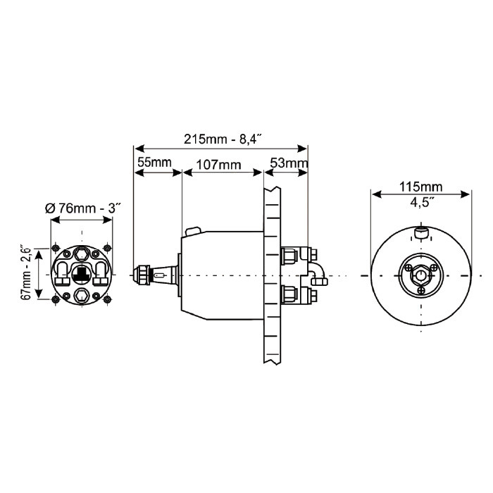 Помпа рулевая гидравлическая 39куб.см, арт. UP39F,          Ultraflex 