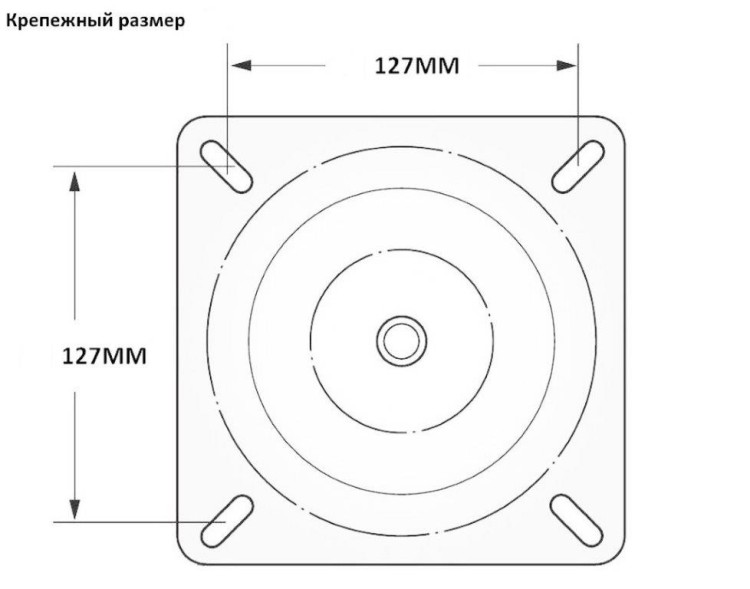 Вертлюг для сиденья, с фиксатором, алюминий, арт. 10251861,  