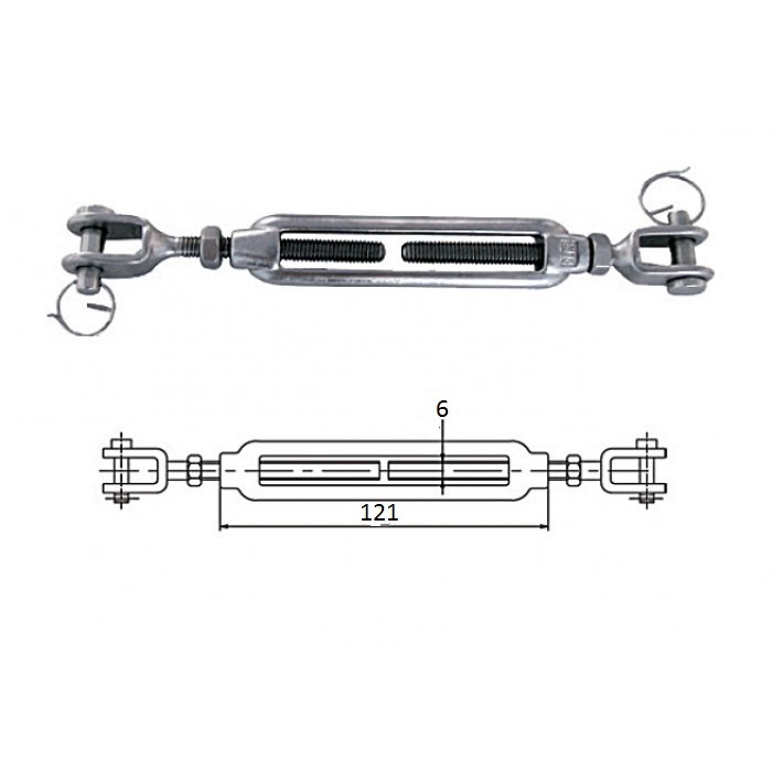 Талреп со стопорным болтом М 5, арт. 3108-0105,          CIM 
