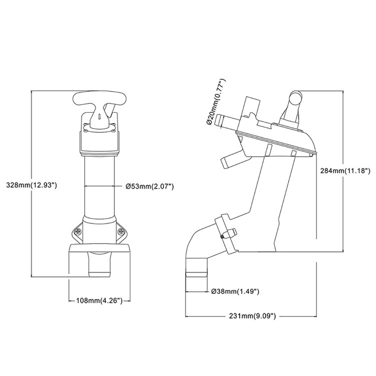 Ручной насос для унитаза (SFMTP-03), арт. 10269270,          SeaFlo 