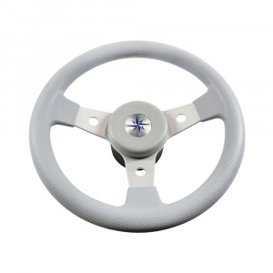 Колесо рулевое DELFINO 310 мм, обод серый, спицы серебрянные, VN70103-03-ts