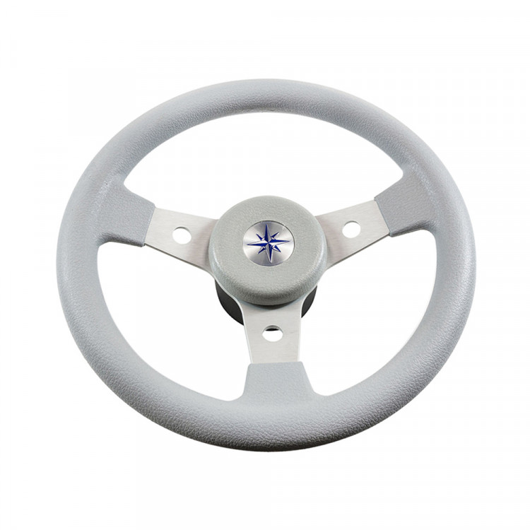 Колесо рулевое DELFINO 310 мм, обод серый, спицы серебрянные, VN70103-03-ts, арт. VN70103-03-ts,          Volanti Luisi  Колесо рулевое DELFINO 310 мм, обод серый, спицы серебрянные, VN70103-03-ts, арт. VN70103-03-ts,          Volanti Luisi