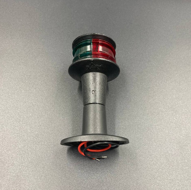 Огонь ходовой комбинированый (красный, зеленый) на стойке 100 мм, черный, арт. LPMSDFX00001,          РРЦ РАЗНОЕ 