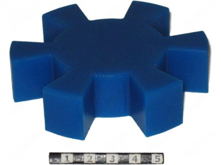 Вставка упругой муфты эластичная (звездочка) 95*23 , K87/пурпурный , без отверстия, 6 лучей трапециевидной формы, 33-01-750-poly , арт. 33-01-750-poly,          Полиуретан 