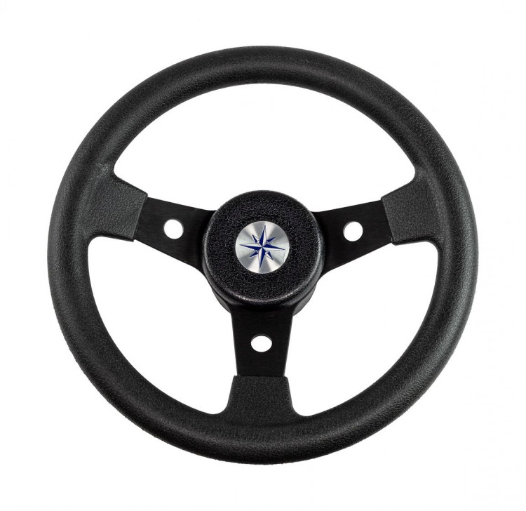 Рулевое колесо DELFINO обод и спицы черные д. 310 мм 