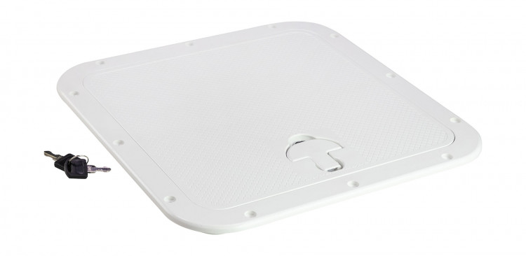 Люк смотровой 380 х 380 мм с замком, белый, арт. 45178-NR,          Nuova Rade 