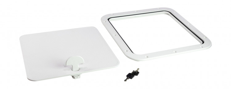 Люк смотровой 380 х 380 мм с замком, белый, арт. 45178-NR,          Nuova Rade 