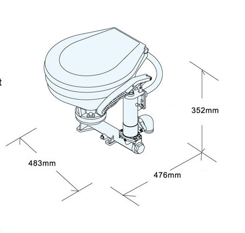 Унитаз судовой керамический, прокачной (нов), арт. 29943,          TMC 
