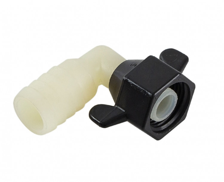 Фитинг Shurflo угловой резьба-"елочка" 1/2”-14 NPT(F)x3/4”, арт. 2443946,          Shurflo 