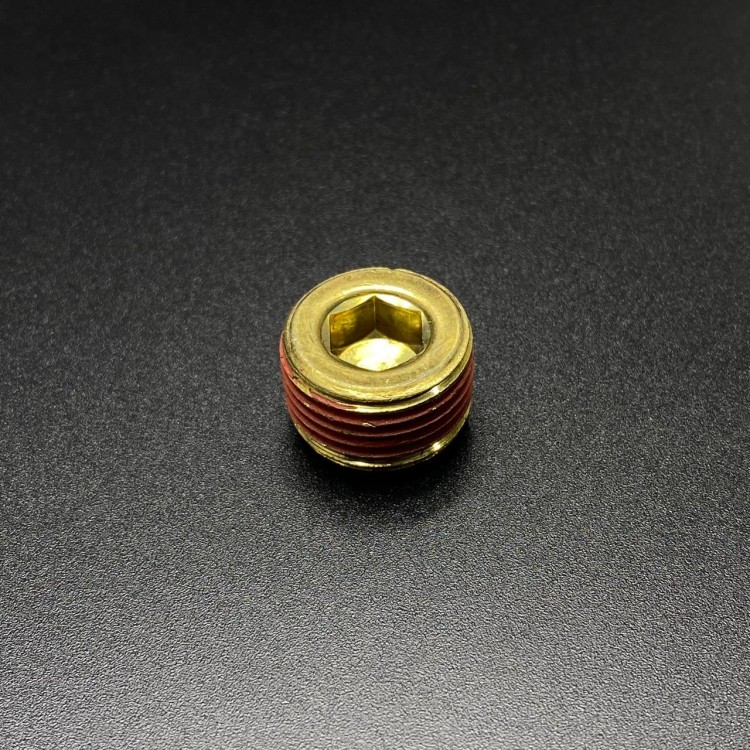 Заглушка коллектора (пробка бронзовая диам. 9,5 мм) MerCruiser GM V6 and V8 (22-12524) (Quicksilver), арт. 12524,          MERCURY 