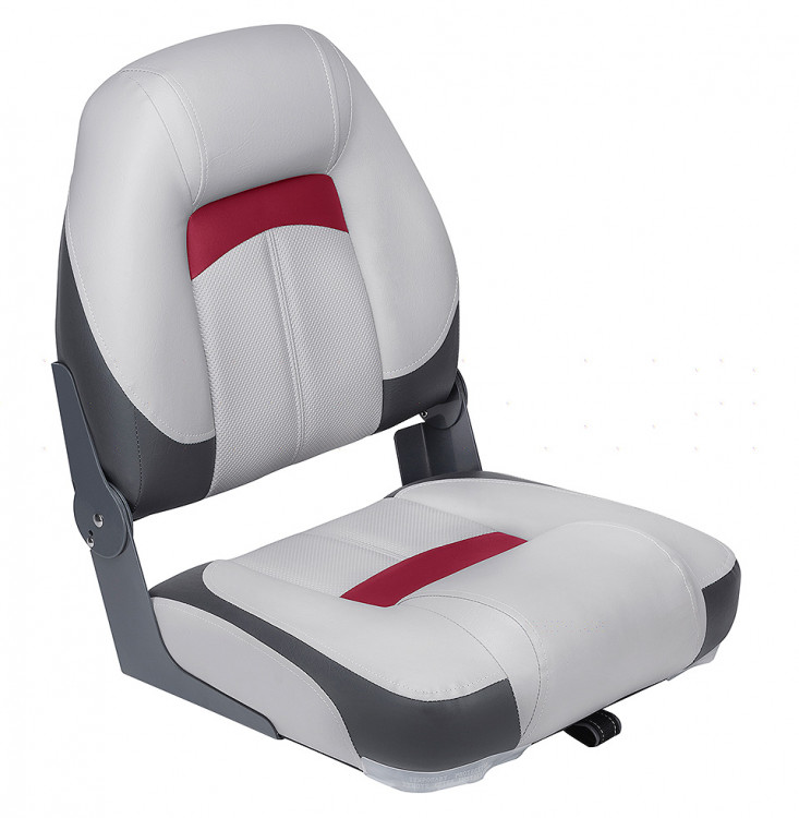 Сиденье Premium Hi-back Qualifier, серое с темно-серым и красным, арт. 10252321,   Сиденье Premium Hi-back Qualifier, серое с темно-серым и красным, арт. 10252321,