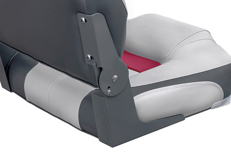 Сиденье Premium Hi-back Qualifier, серое с темно-серым и красным, арт. 10252321,   Сиденье Premium Hi-back Qualifier, серое с темно-серым и красным, арт. 10252321,