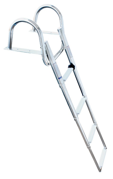 Трап телескопический, 4 ступени, длина 1156/394 мм, ширина 375 мм, арт. 10258877,          Osculati 