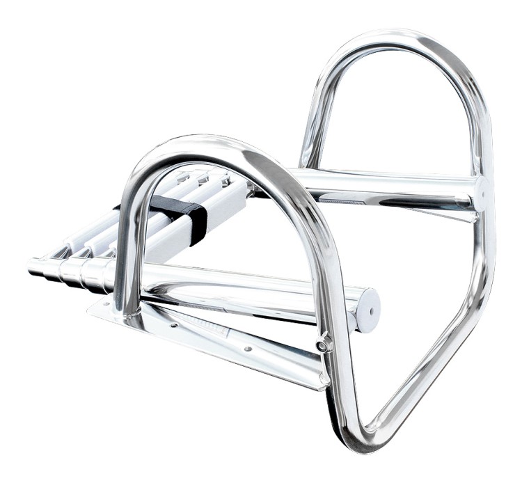 Трап телескопический, 4 ступени, длина 1156/394 мм, ширина 375 мм, арт. 10258877,          Osculati 