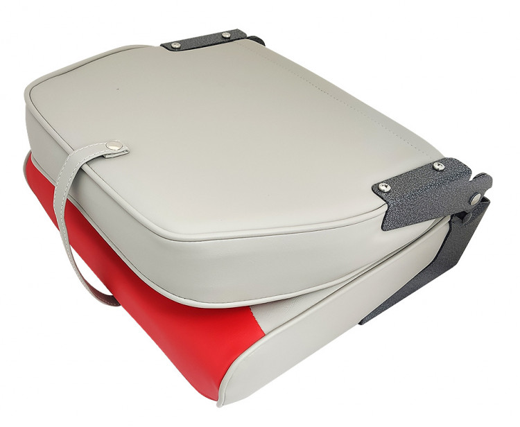 Сиденье виниловое Economy, серое с красным, арт. 10268280,  