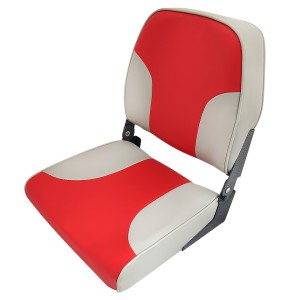 Сиденье виниловое Economy, серое с красным