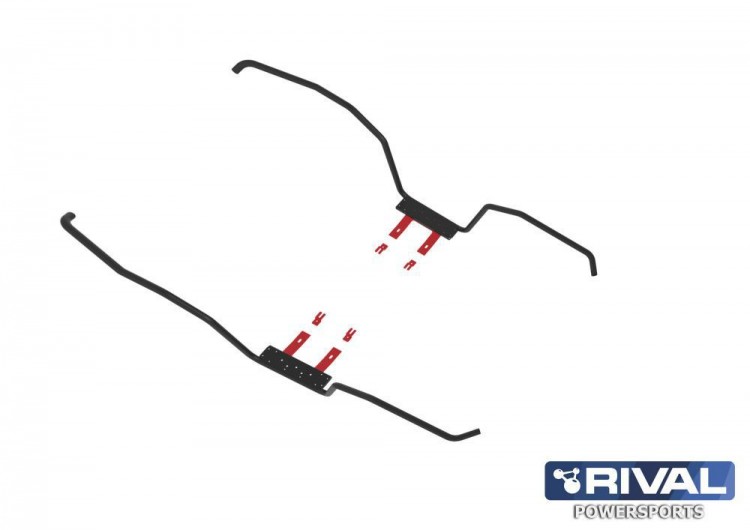 Yamaha Grizzly 700 Защита боковая (2013-) + крепления, арт. 444.7116.1-riv,          Rival 