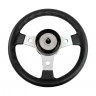 Рулевое колесо DELFINO обод черный,спицы серебряные д. 310 мм 