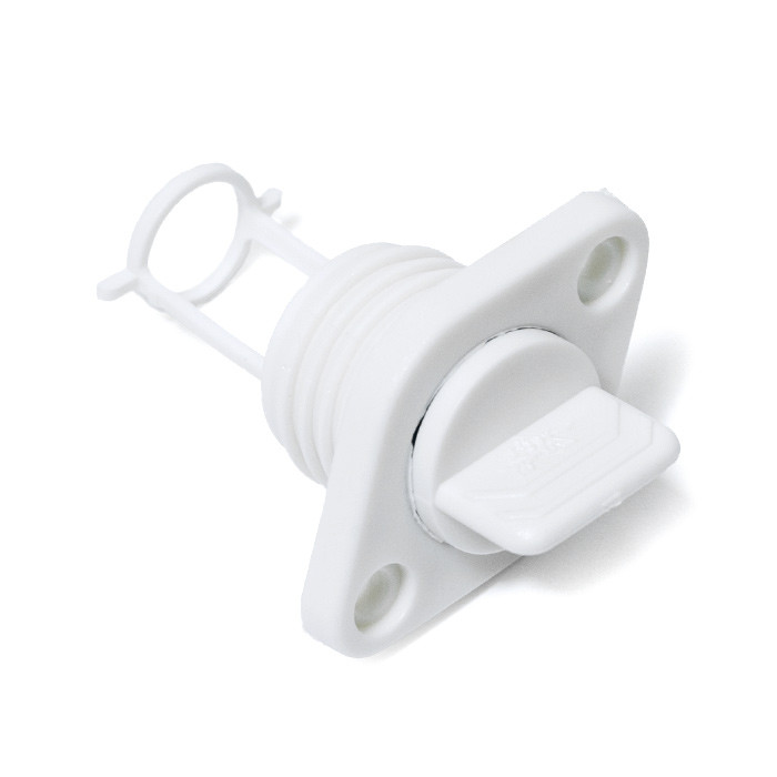 Заглушка дренажная SUNFINE 53x34x66 мм, пластик белый, арт. SF20328-2,          SUNFINE MARINE 