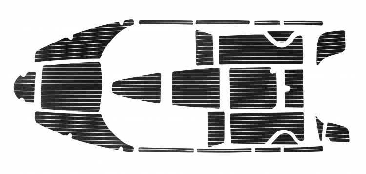 Комплект палубного покрытия для Феникс 600HT, тик черный, арт. teak_600ht_black,          MARINE ROCKET 