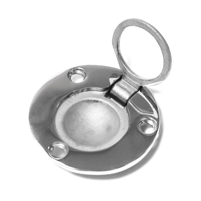 Ручка потайная круглая SUNFINE 51мм, нержавеющая сталь, арт. SF31108,          SUNFINE MARINE 