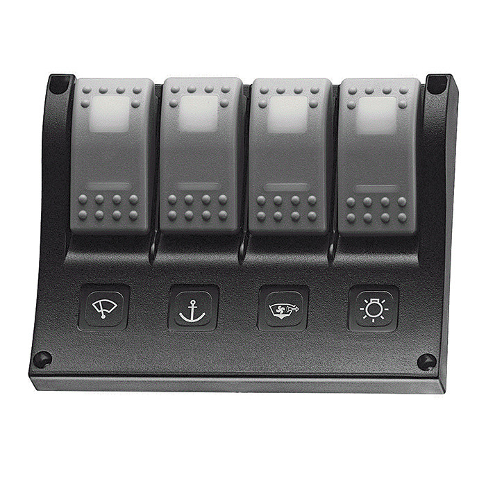 Панель переключателей 4шт с индикаторами включения, арт. C91350,          Easterner  Панель переключателей 4шт с индикаторами включения, арт. C91350,          Easterner