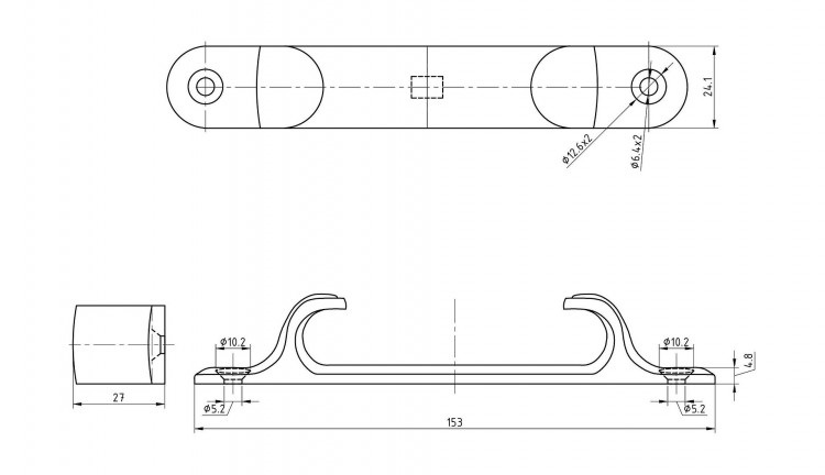 Полуклюз прямой 6" (152 мм), арт. 66083_Kof,          Kofuku 