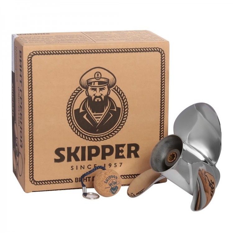 Винт гребной нержавеющий  для Yamaha 9.9-15, 3x9 1/4"x9", арт. SK63V-45945-10-EL-SS,          Skipper 