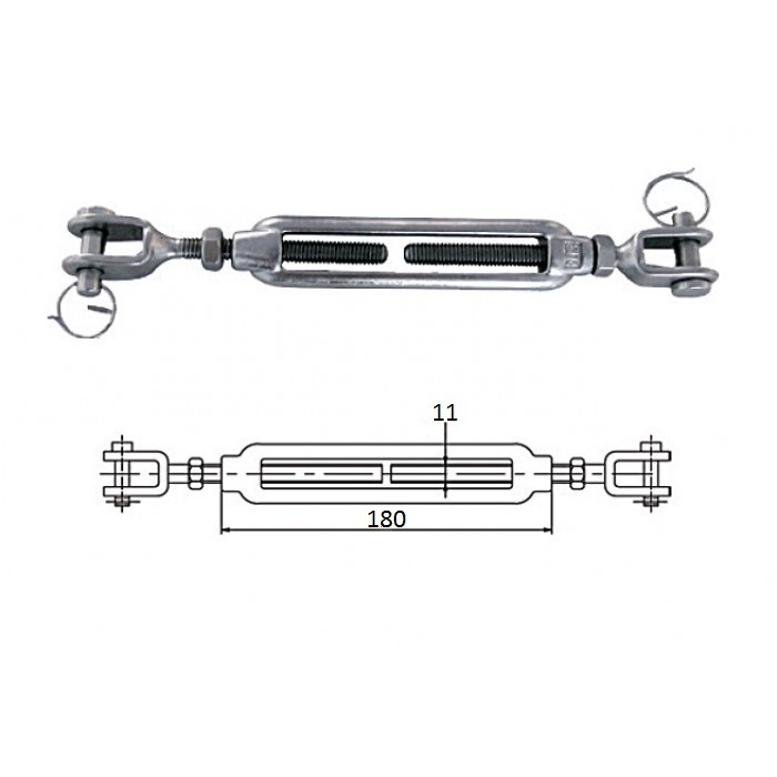 Талреп со стопорным болтом М 8, арт. 3108-0108,          CIM 