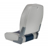 Кресло складное мягкое ECONOMY с высокой спинкой двуцветное, серый/синий 