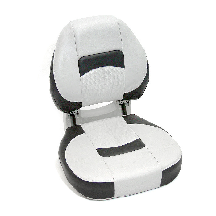 Сиденье мягкое складное Pro Angler Ergonomic Boat Seat, серо-чёрное, арт. 75195GCC,          Newstarmarine 