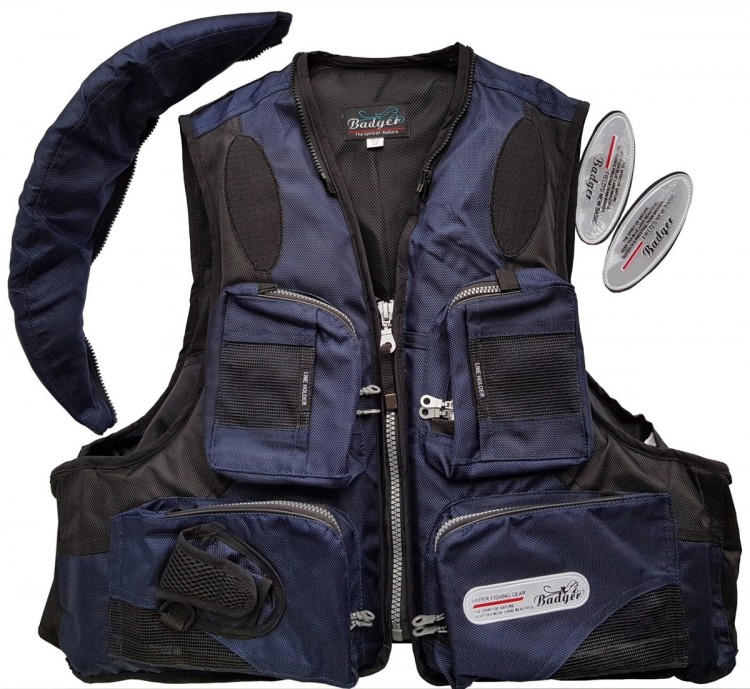 Жилет рыболовный Аqua sport, синий, Badger, арт. hfm-302-b,          Badger  Жилет рыболовный Аqua sport, синий, Badger, арт. hfm-302-b,          Badger