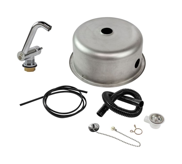 Мойка с краном и сливом, стекл. крышка (комплект MR532CS1), Marine Rocket, арт. MR532CS1,          MARINE ROCKET 