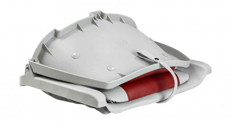 Кресло мягкое складное, обивка винил, цвет серый/красный, арт. 75109GR-MR,          MARINE ROCKET 