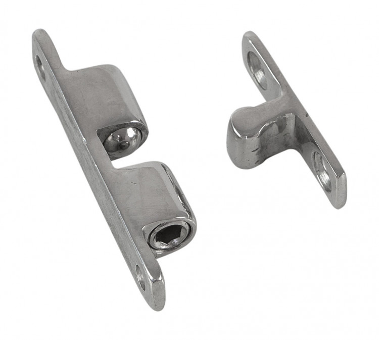 Защелка дверная нержавеющая 44х8 мм, арт. 003680,          Homer 