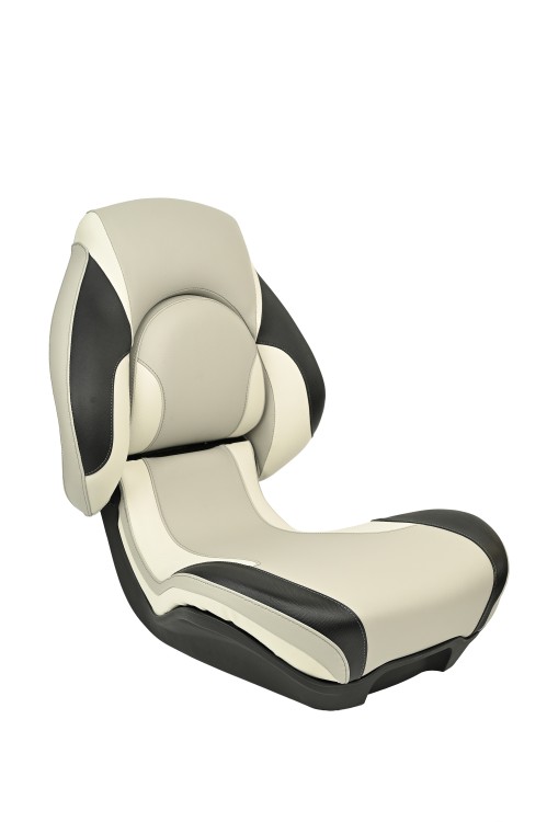 Судовое кресло для лодки  Sea-pro,  бело-серое (аналог Attwood Centric X Tour) , арт. sea-bw-wg,          SEA-PRO 